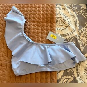 Antonio Melani Ruffle Bikini Top size L NWT